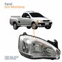 Farol Principal Gm Montana 2003 Até 2010 Pisca Raiado Máscara Cromada Lado Direito Passageiro