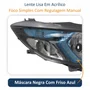 Farol Principal Gm Onix 2012 Até 2016 Máscara Negra Friso Azul Lado Direito Passageiro