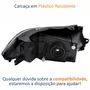 Farol Principal Gm Onix 2012 Até 2016 Máscara Negra Friso Azul Lado Esquerdo Motorista