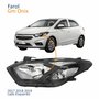 Farol Principal Gm Onix 2017 2018 2019 Máscara Negra Lado Esquerdo Motorista