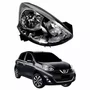 Farol Principal Nissan March 2015 Até 2019 Preto Com Cromado Lado Direito Passageiro