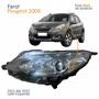 Farol Principal Peugeot 2008 2015 Até 2023 Máscara Cromada Lado Esquerdo Motorista