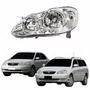 Farol Principal Toyota Corolla Fielder 2003 Até 2008 Máscara Cromada Com Lente Frisada Lado Esquerdo Motorista