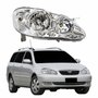 Farol Principal Toyota Fielder 2003 Até 2008 Máscara Cromada Com Lente Frisada Lado Direito Passageiro