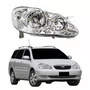 Farol Principal Toyota Fielder 2003 Até 2008 Máscara Cromada Com Lente Frisada Lado Direito Passageiro