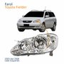 Farol Principal Toyota Fielder 2003 Até 2008 Máscara Cromada Com Lente Frisada Lado Esquerdo Motorista