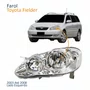 Farol Principal Toyota Fielder 2003 Até 2008 Máscara Cromada Com Lente Frisada Lado Esquerdo Motorista