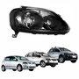 Farol Principal Vw Crossfox Fox Spacefox 2008 2009 2010 Máscara Negra Lado Direito Passageiro