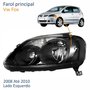 Farol Principal Vw Fox 2008 2009 2010 Máscara Negra Lado Esquerdo Motorista