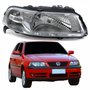 Farol Principal Vw Gol 1999 Até 2005 Foco Simples Máscara Cromada Lado Direito Passageiro