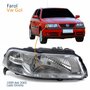 Farol Principal Vw Gol 1999 Até 2005 Foco Simples Máscara Cromada Lado Direito Passageiro