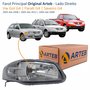 Farol Principal Vw Gol G4 2005 Até 2008 Parati G4 2005 Até 2012 Saveiro G4 2005 Até 2009 Original Arteb Máscara Cinza Lado Direito Passageiro