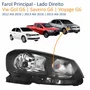 Farol Principal Vw Gol G6 2012 Até 2016 Saveiro Voyage G6 2013 Até 2016 Foco Simples Lado Direito Passageiro