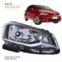 Farol Principal Vw Gol G7 2016 2017 2018 Foco Simples Friso Cromado Lado Direito Passageiro