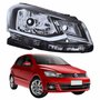Farol Principal Vw Gol G7 2016 2017 2018 Foco Simples Friso Cromado Lado Direito Passageiro