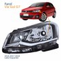 Farol Principal Vw Gol G7 2016 2017 2018 Foco Simples Friso Cromado Lado Esquerdo Motorista