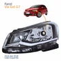 Farol Principal Vw Gol G7 2016 Até 2018 Foco Simples Friso Cromado Lado Esquerdo Motorista
