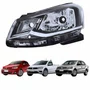 Farol Principal Vw Gol G7 2016 Até 2018 Voyage G7 2017 2018 Saveiro G7 2018 Até 2020 Foco Simples Friso Cromado Lado Esquerdo Motorista