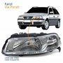 Farol Principal Vw Parati 1999 Até 2005 Foco Simples Máscara Cromada Lado Esquerdo Motorista