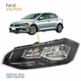 Farol Principal Vw Polo 2018 2019 2020 2021 2022 Máscara Negra Lado Esquerdo Motorista