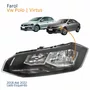 Farol Principal Vw Polo Virtus 2018 2019 2020 2021 2022 Máscara Negra Lado Esquerdo Motorista