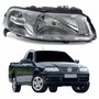 Farol Principal Vw Saveiro 1999 Até 2005 Foco Simples Máscara Cromada Lado Direito Passageiro