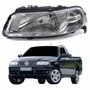 Farol Principal Vw Saveiro 1999 Até 2005 Foco Simples Máscara Cromada Lado Esquerdo Motorista