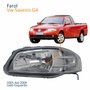 Farol Principal Vw Saveiro G4 2005 Até 2009 Máscara Cinza Lado Esquerdo Motorista