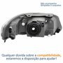 Farol Principal Volkswagen Saveiro G4 2005 2006 2007 2008 2009 Original Máscara Cinza Lado Esquerdo Motorista