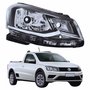 Farol Principal Vw Saveiro G7 2018 2019 2020 Foco Simples Friso Cromado Lado Direito Passageiro