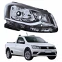 Farol Principal Vw Saveiro G7 2018 Até 2020 Foco Simples Friso Cromado Lado Direito Passageiro