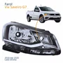 Farol Principal Vw Saveiro G7 2018 Até 2020 Foco Simples Friso Cromado Lado Direito Passageiro