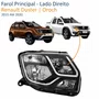 Farol Renault Duster Oroch 2015 Até 2020 Máscara Negra Lado Direito Passageiro