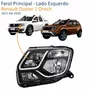 Farol Renault Duster Oroch 2015 Até 2020 Máscara Negra Lado Esquerdo Motorista
