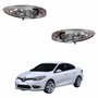 Par Farol Renault Fluence 2010 Até 2018 Mascara Cromada Sem Projetor