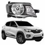 Farol Renault Kwid 2017 2018 2019 2020 Borda Transparente Lado Direito Passageiro