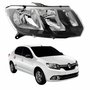 Farol Renault Logan 2015 Até 2019 Original Arteb Friso Preto Lado Direito Passageiro