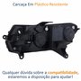 Farol Renault Logan 2015 Até 2019 Original Arteb Friso Preto Lado Direito Passageiro