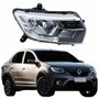 Farol Renault Logan 2020 2021 2022 Com Led 3 Riscos Lado Direito Passageiro