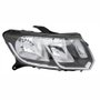 Farol Renault Logan Sandero 2015 até 2019 Máscara Negra Friso Cromado Lado Direito Passageiro
