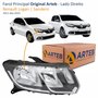 Farol Renault Logan Sandero 2015 Até 2019 Original Arteb Friso Cromado Lado Direito Passageiro