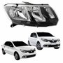 Farol Renault Logan Sandero 2015 Até 2019 Original Arteb Friso Preto Lado Direito Passageiro