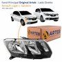 Farol Renault Logan Sandero 2015 Até 2019 Original Arteb Friso Preto Lado Direito Passageiro