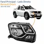 Farol Renault Oroch 2015 Até 2020 Máscara Negra Lado Direito Passageiro