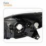 Farol Principal Renault Sandero 2008 2009 2010 2011 Máscara Negra Lado Direito Passageiro