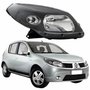 Farol Principal Renault Sandero 2008 2009 2010 2011 Máscara Negra Lado Direito Passageiro