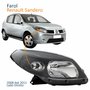 Farol Principal Renault Sandero 2008 2009 2010 2011 Máscara Negra Lado Direito Passageiro
