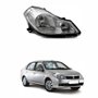 Farol Renault Symbol 2009 2010 2011 2012 2013 Mascara Cromada Lado Direito Passageiro