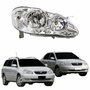 Farol Principal Toyota Corolla Fielder 2003 Até 2008 Máscara Cromada Com Lente Frisada Lado Direito Passageiro