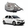Farol Toyota Etios 2017 Até 2020 Máscara Cromada Carcaça Cinza Moldura Preta Lado Direito Passageiro